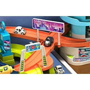 Sambungan Track Car Urban Rail Transit Car Adventure Mainan anak Mobil mobilan