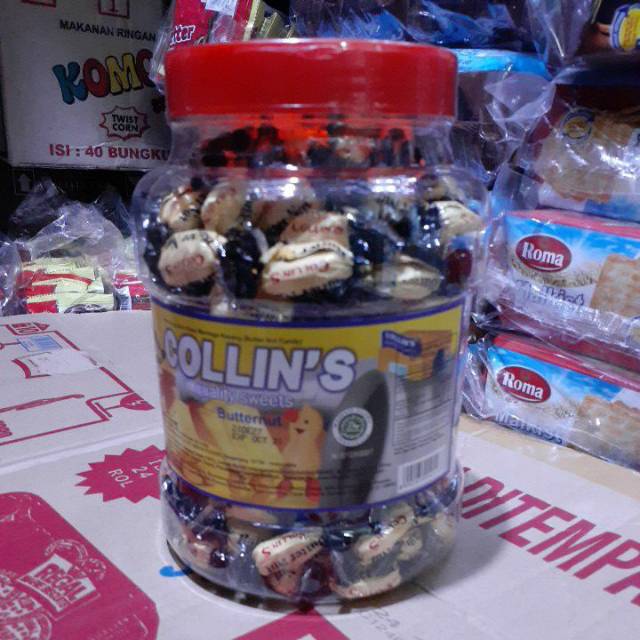 

Permen kacang /colins butternut toples 208 pcs