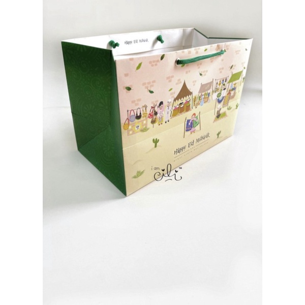 

(TERLARIS) PPRBAG EIDMARKET paperbag lebaran idulfitri eid ramadan 27x14.5x17