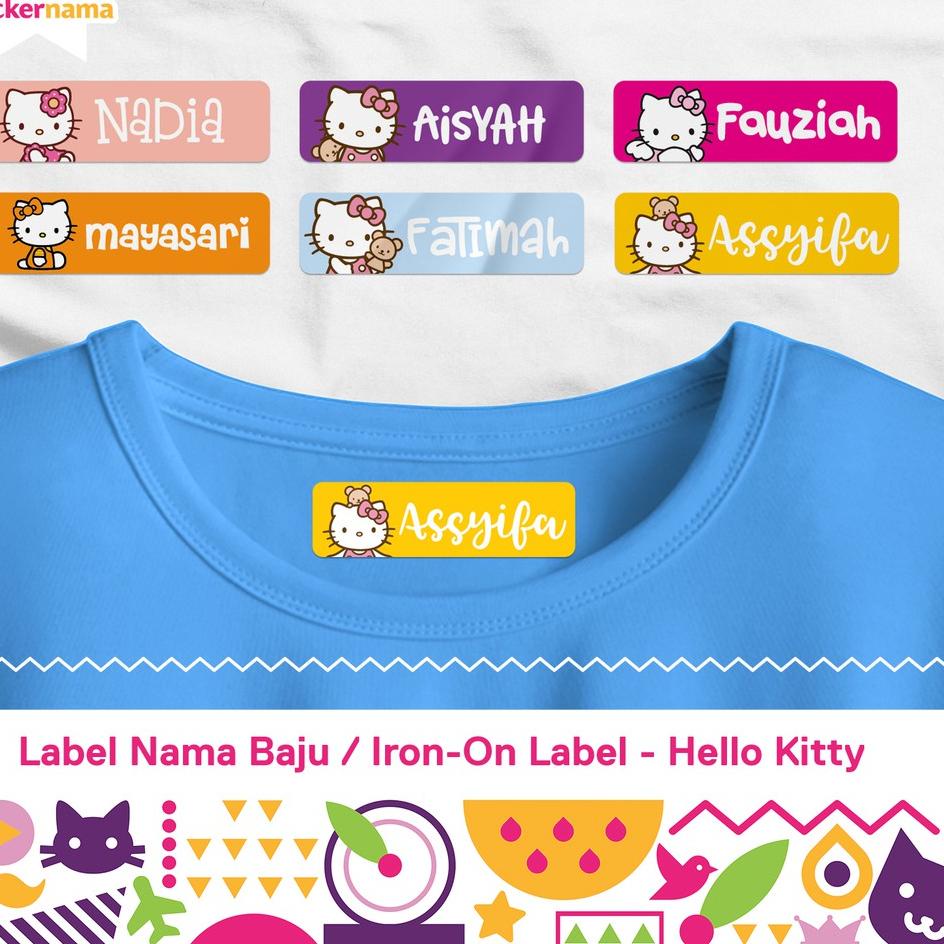 

Terbaru❂➺ 6KJQ9 Label Nama Baju, Label Nama Kain, Label Setrika, Iron-On Label Gambar Hello Kitty Z91 ➺Produk