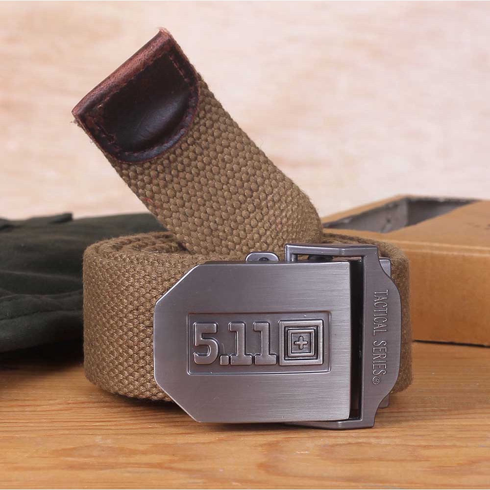 Ikat Pinggang Sabuk Pria Cowok Tactical Military Canvas Gesper Belt Nylon Tsudo Kepala Besi