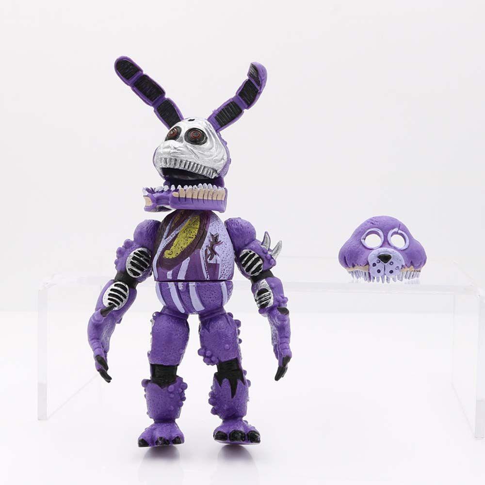 Mxbeauty Lima Malam Di Freddy's FNAF Nightmare PVC Figure Mainan Chica Anime Peripheral Rabbit Freddy Bear Model Kolekte