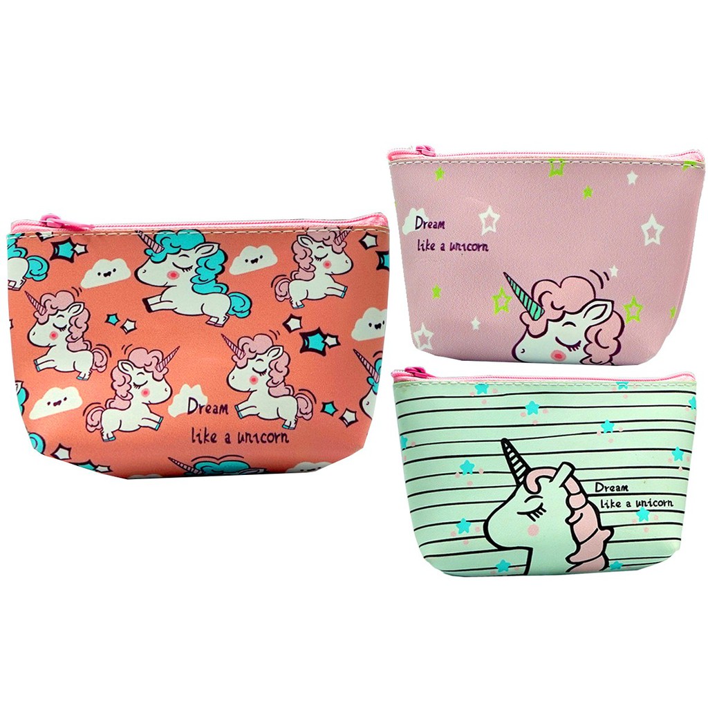 KOTAK PENSIL DOMPET WALLET ANAK SUPER UNIK (UNICORN) &quot;IMPORT QUALITY)