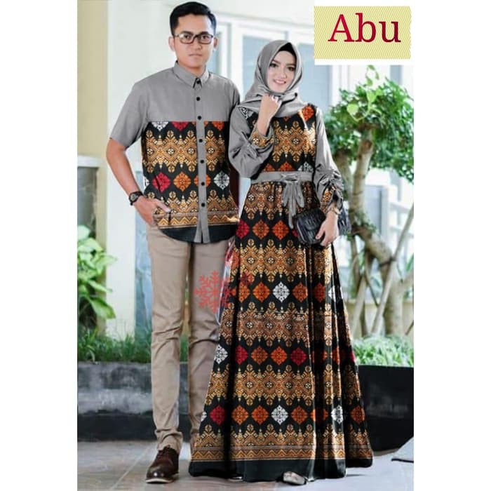  COD Emon Set Baju  Couple  Pria Wanita Gamis Kmeja KoKo 