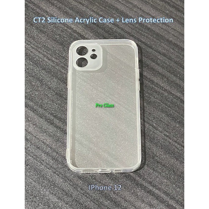 CT2 Iphone 12 MINI / 12 / 12 PRO / 12 PRO MAX Silicone Acrylic Clear Case Lens Protection
