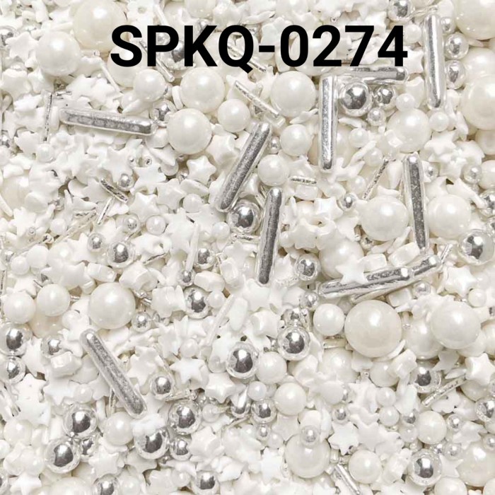 

SPKQ-0274 SPRINKLES SPRINKLE SPRINGKEL 250GR PUTIH PERAK MUTIARA HATI HEMAT