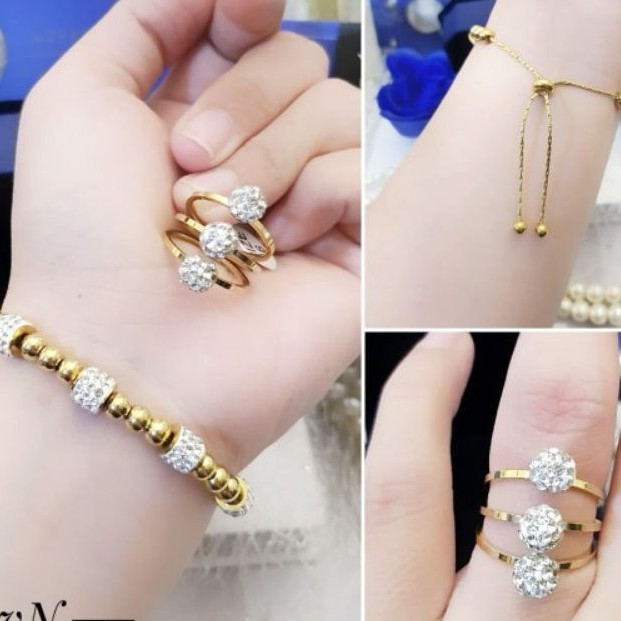 Titanium Set Gelang dan Cincin 01