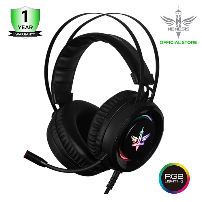 Headset Gaming RGB NYK Rubick HS N09 Headset Pc Laptop Hp