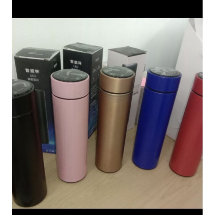 304 Termos LED Thermos Suhu Temperatur Botol Minum Air Panas Stainless