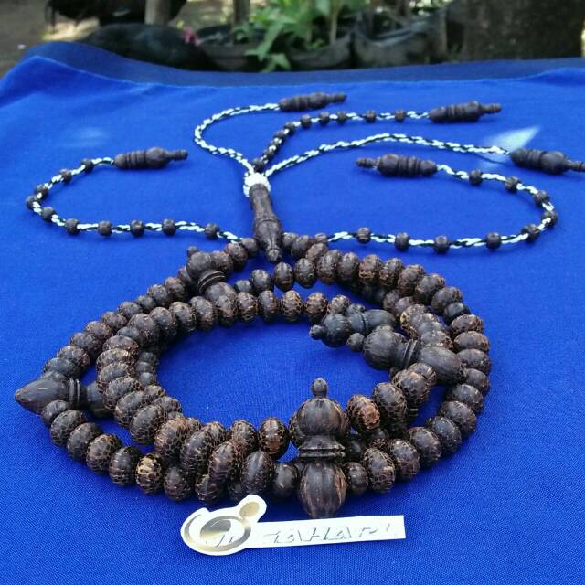 Tasbih tijani kayu liwung model pipih