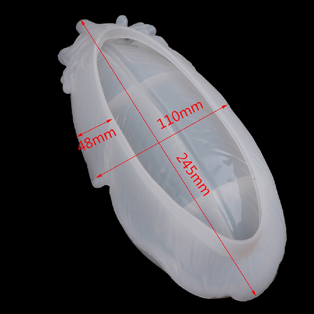 (AdornmentNo1) Cetakan Epoxy Kristal DIY Bentuk Bulu Bahan Silikon