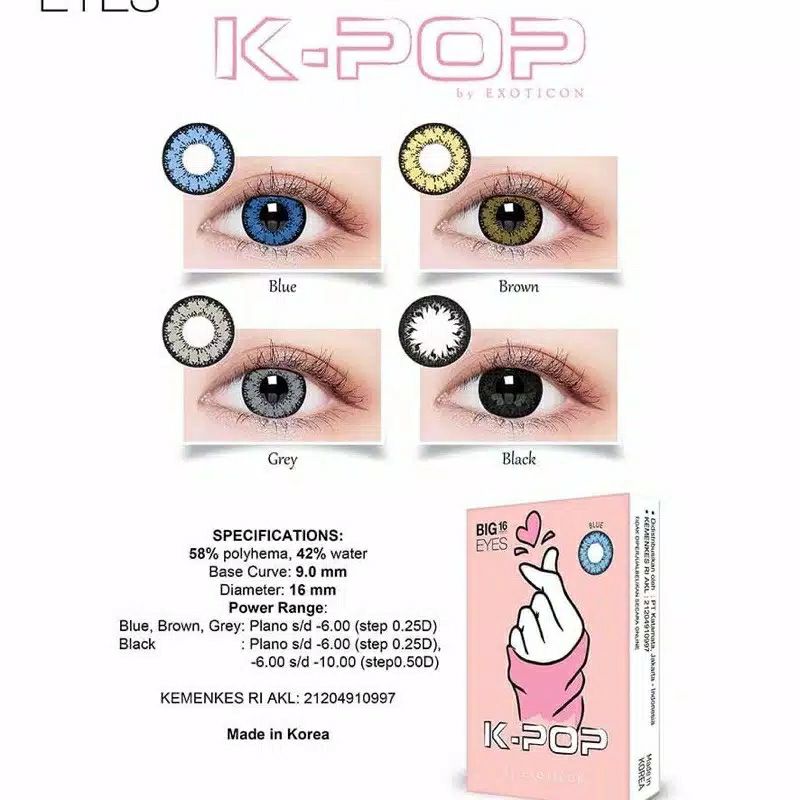 Softlens X2 KPOP by Exoticon (NORMAL, MINUS)