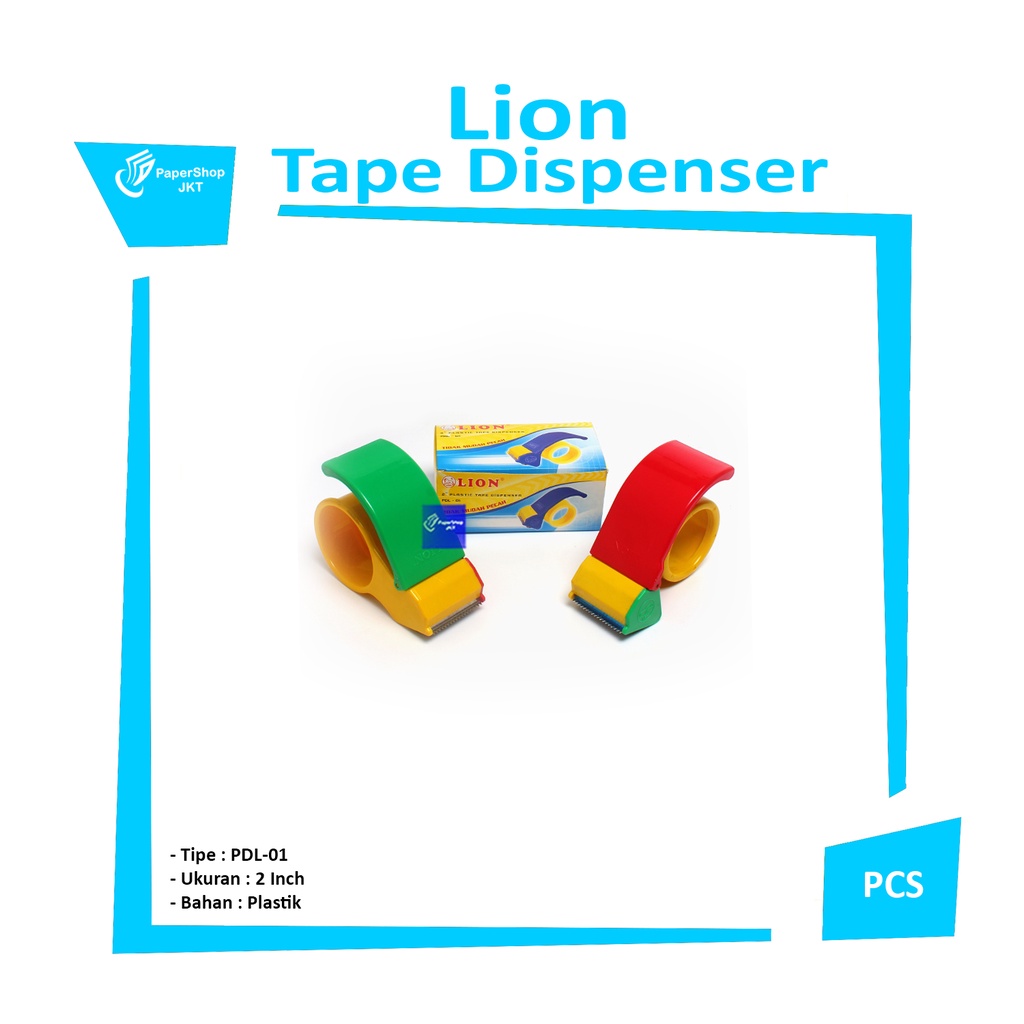 

LION - Tape Dispenser PDL-01 Pemotong Lakban Plastik