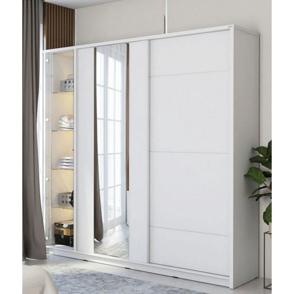 MADRID SL 200 lemari pakaian lemari baju sliding geser kaca hias ready makassar ppromo murah