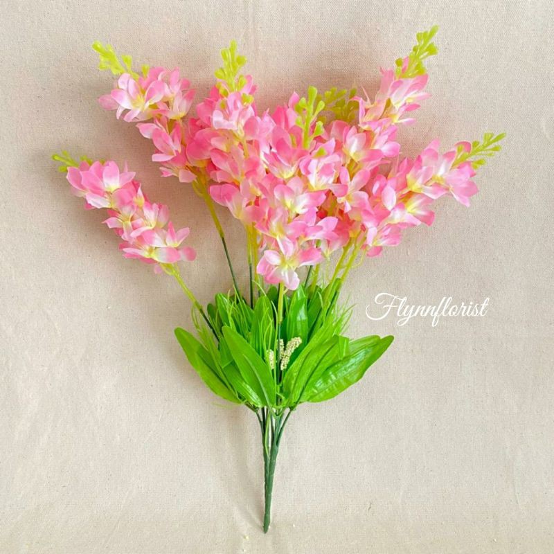 Bunga Dolphin Flower (satuan) Bunga Artificial / Bunga Plastik / Bunga Dekorasi / Pernikahan-Pink