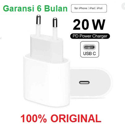 Apple 20W USB-C Power Adapter Origin   al Kepala Charger