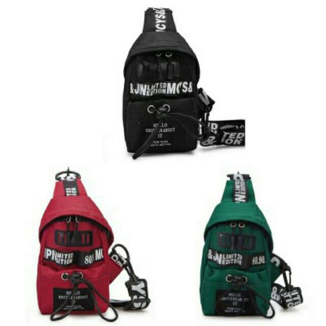 PROMO FREE MASKER - Promo Tas Waistbag AMELIA1203 / Tas Selempang Mini Kanvas