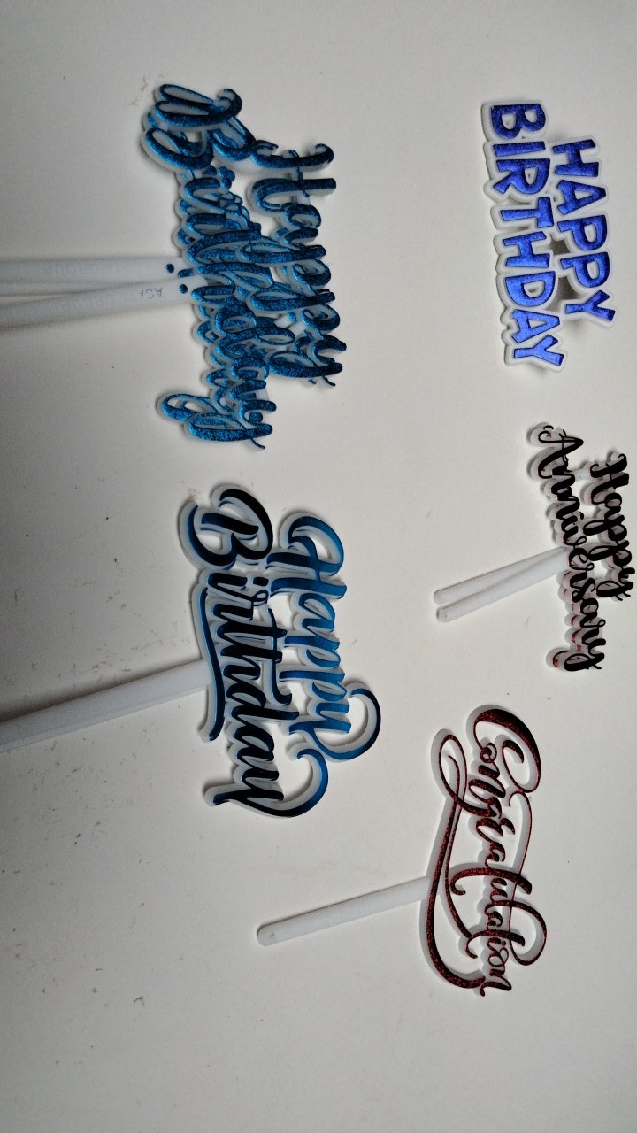 Ti-0164-b Cake Topper Hiasan Kue Tulisan Congratulation Merah