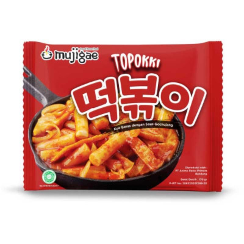 

Mujigae Topokki/Tokpoki/Tteokbokki Instan Small 170 Gram