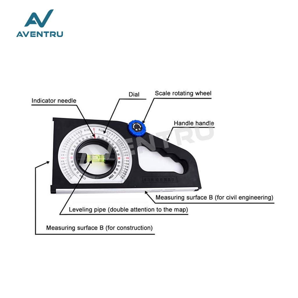 Waterpass Angle Angel Slope Meter Alat Ukur Kemiringan Sudut