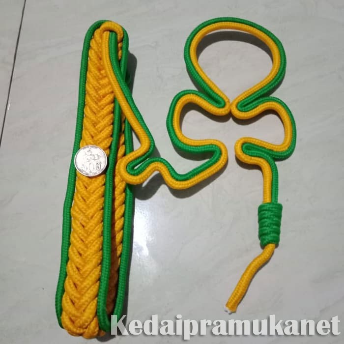 Tali Kur Koor Komando Variasi Pramuka Penegak Kuning Hijau Mirip Talikur Taruna