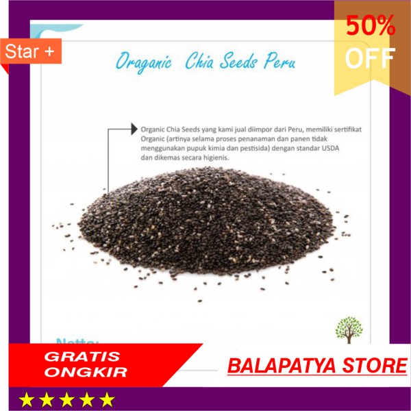 

HOT PROMO !!! Organic Chia Seed Peru 500 gram