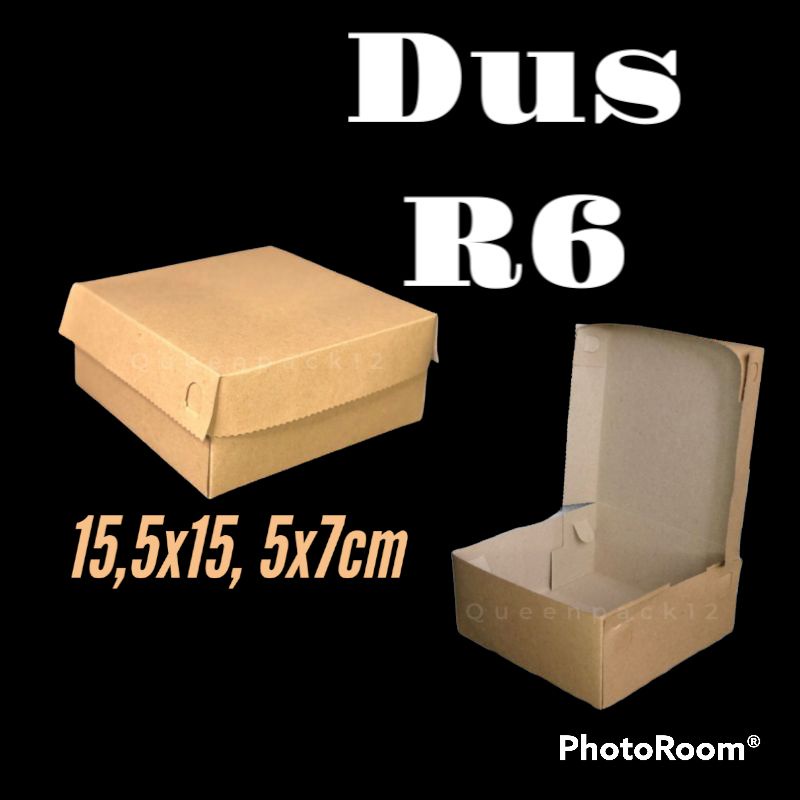 

Dus R6 kraft 310gsm coklat kotak R6 dos kue