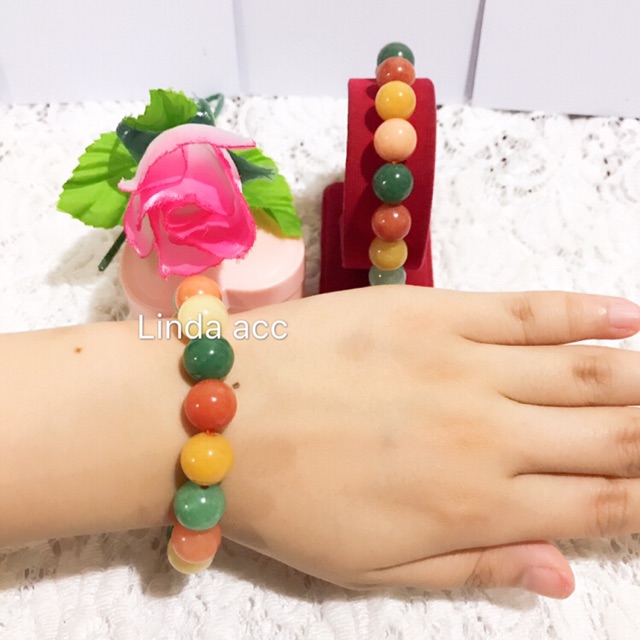 gelang karet batu giok gelang giok warna warni