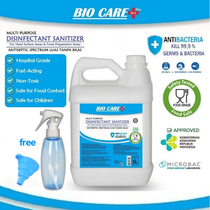 Jual Desinfektan foodsafe Biocare 5 Liter siap pakai disinfektan ...