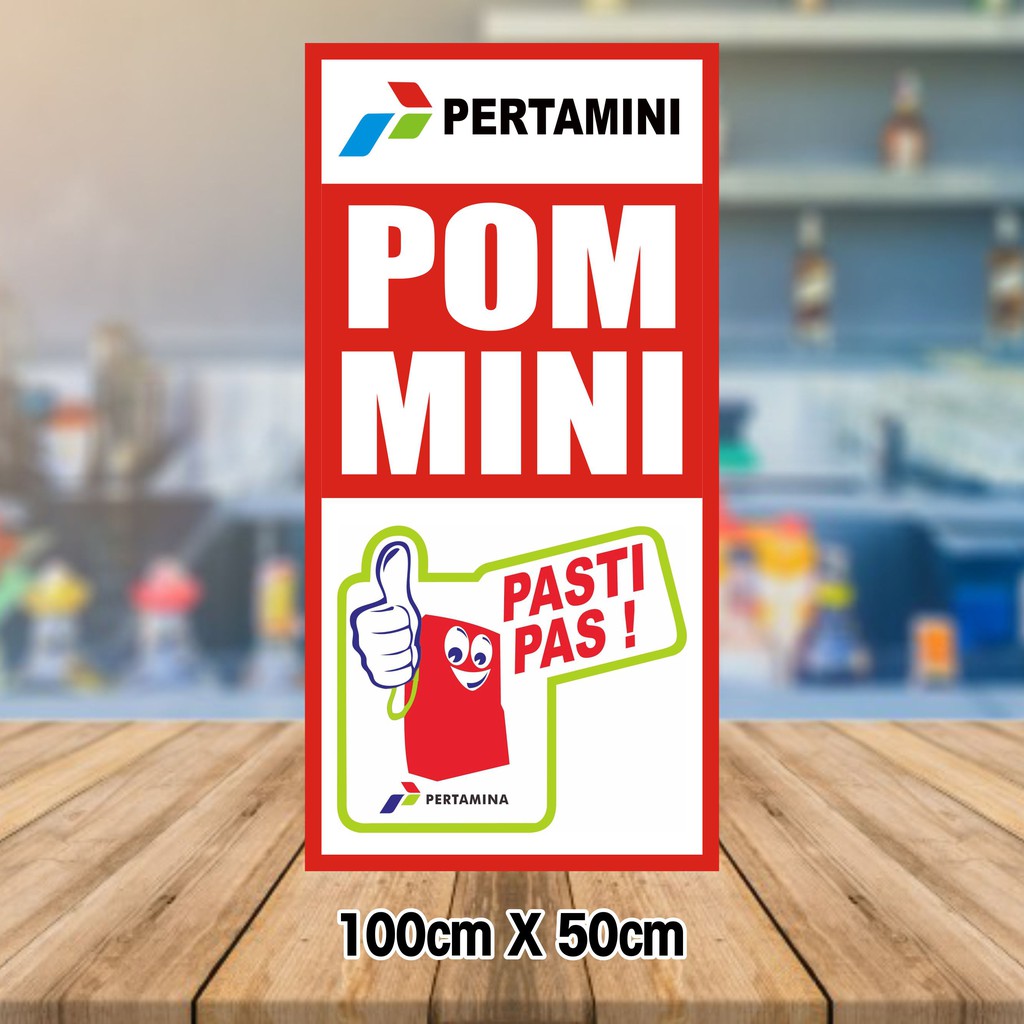 (COD) Banner Pom Mini Digital Pom Mini custom Banner Spanduk POM MINI Usaha Pom Mini Terlaris