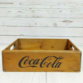 COCA COLA WOODEN STORAGE BOX KOTAK KAYU COCA COLA COKE 35x25x9.5 cm