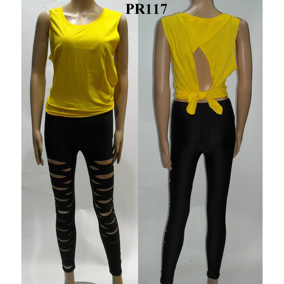Stelan Baju Senam dan Legging Zumba Yoga