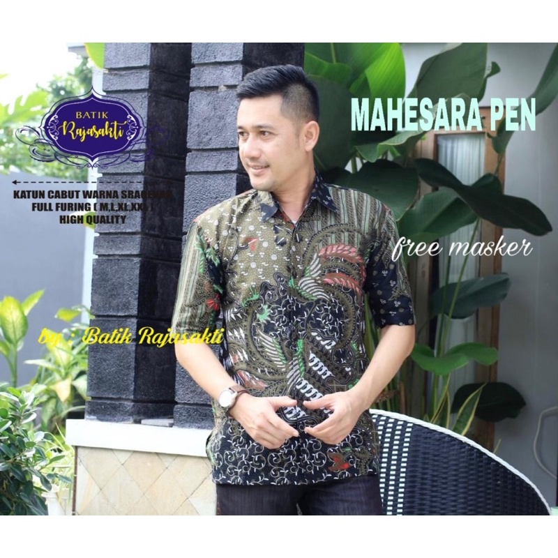 Batik Pria MAHESARA Full Furing Katun Halus Size M-XXL High Quality