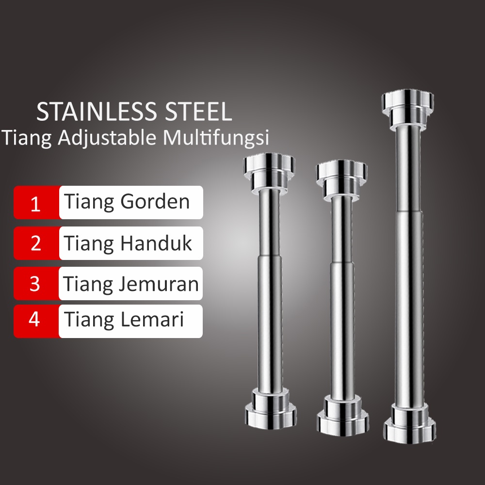Tiang Gorden Fleksibel Tiang Jemuran Tiang Hanger Multifungsi Gantungan Jemuran
