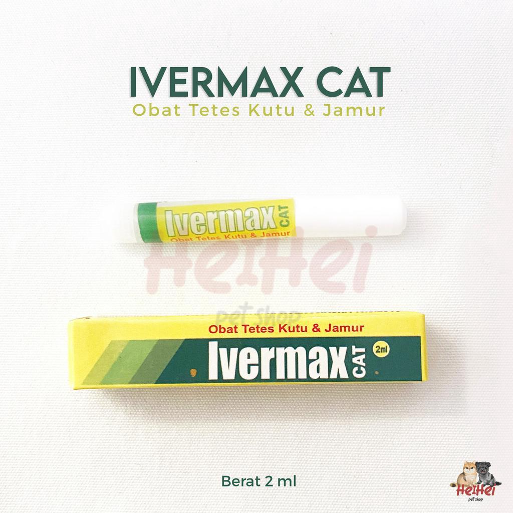 Ivermax Cat - Obat Tetes Kutu, Radang Kulit, Jamur, Scabies, Demodex Kucing 2 ml