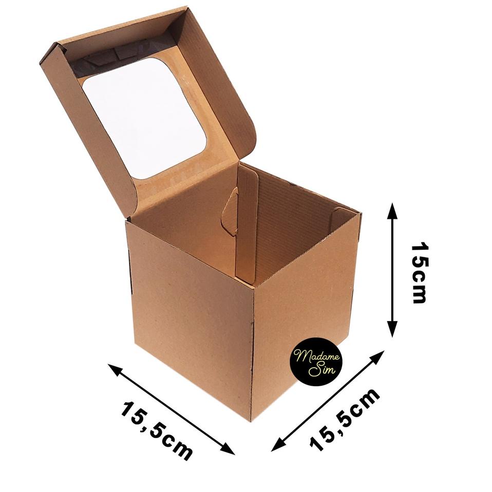 

KOTAK KUE - CAKE BOX 15 x 15 x 15 CM - JENDELA (ISI : 10 PCS)