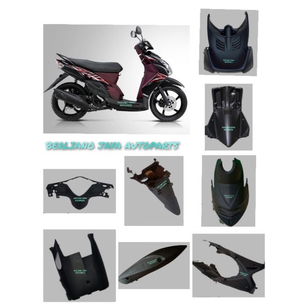 Fullset cover bod kasar Yamaha mio soul karbu lama tahun 2008 2009 2010 2011 2012