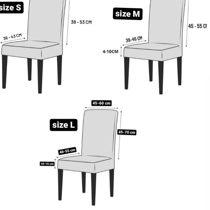 ♀ Sarung kursi makan / cover kursi makan POLOS ➪