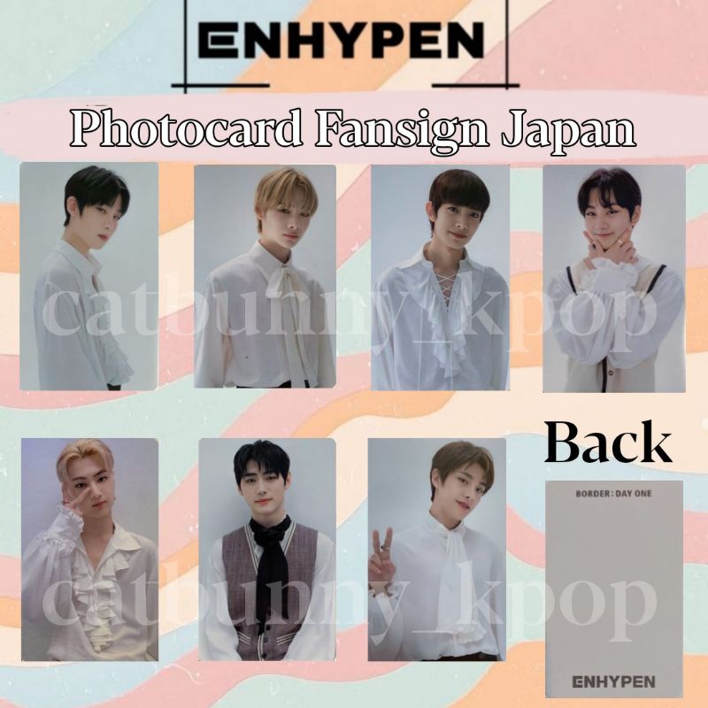 Photocard Fansign Japan Enhypen Unofficial