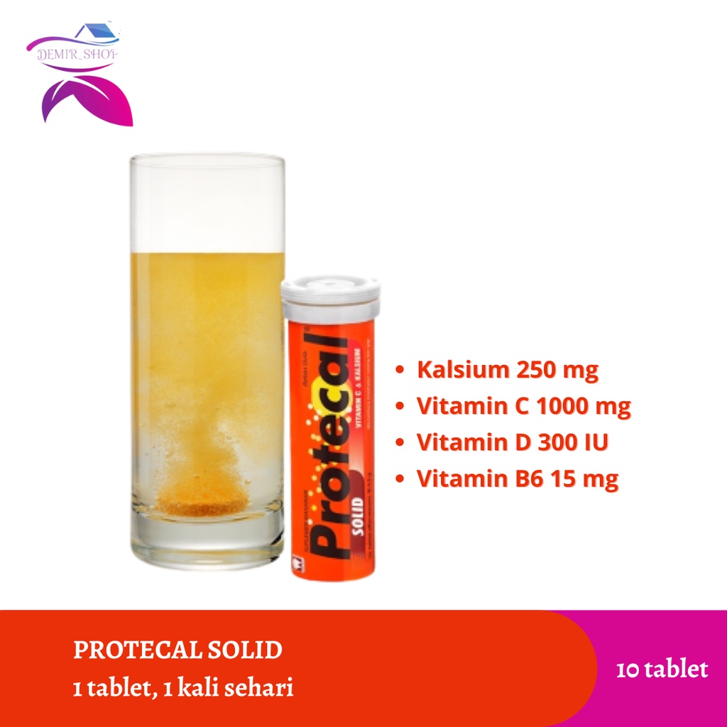 Protecal Solid &amp; Protecal Defense 10 Tablet Suplemen Tulang + Gigi