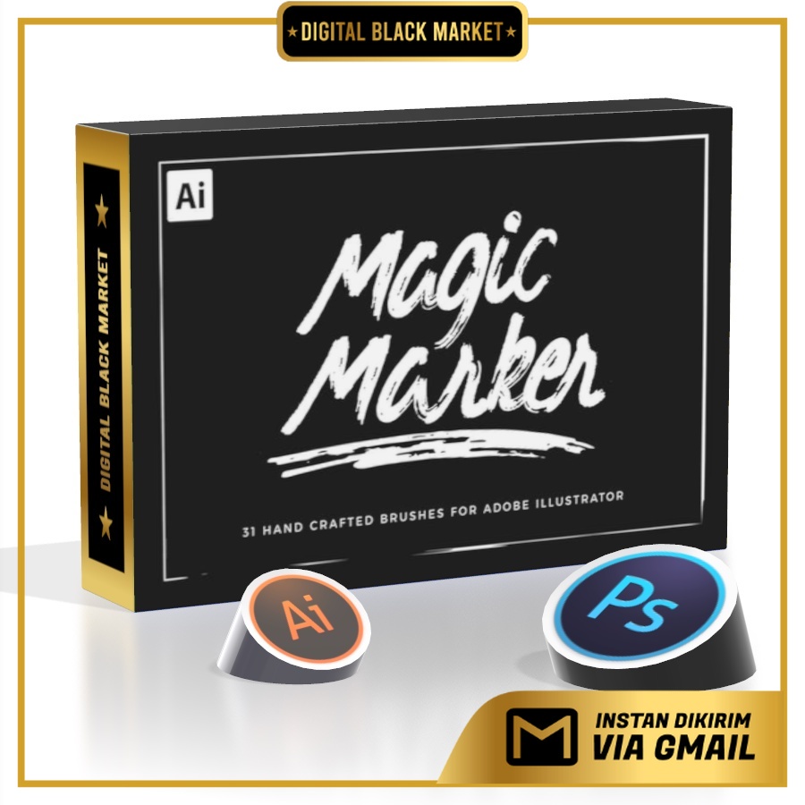 Magic Marker Brushes  - Illustrator