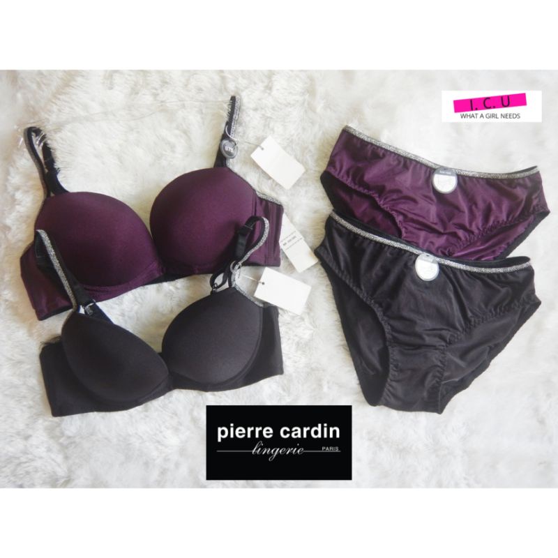 One Set Bra Kawat Busa Sedang Cup 3/4 Panty Mini Pakaian Dalam Wanita Original Pierre Cardin 707-734