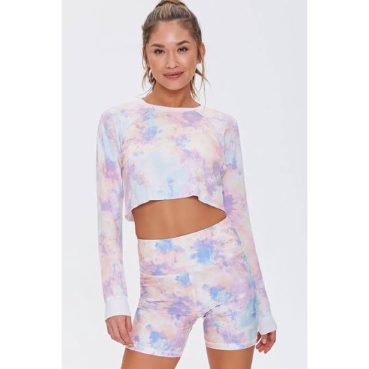 Forever21 fleece crop sweater-f21 crop cottn candy