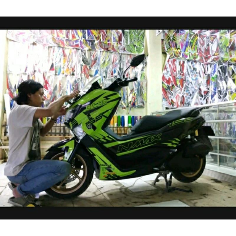 decal nmax icon semi hijau stabilo full body / sticker nmax icon