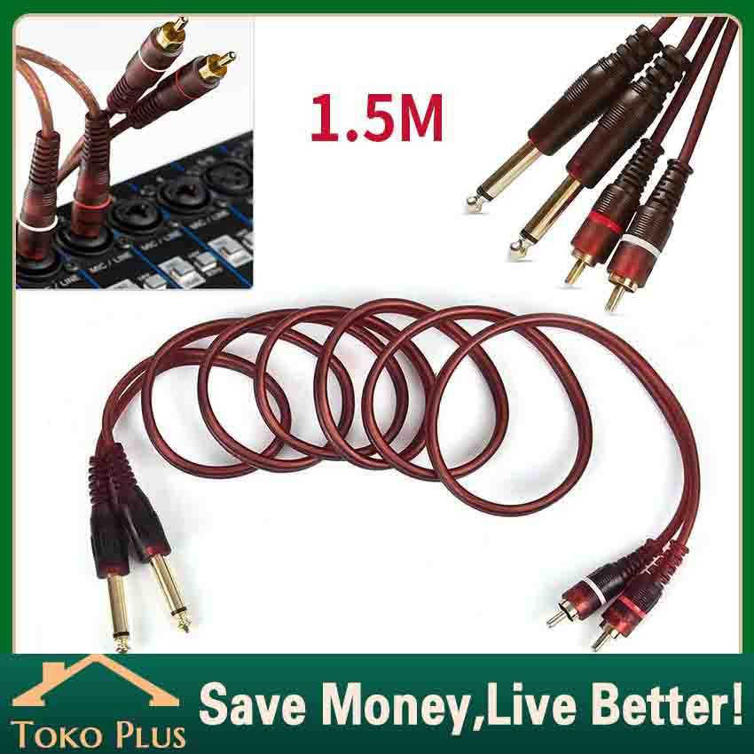 Kabel mixer ke power ampli jack canon xlr female ke rca 1 set / 2pcs