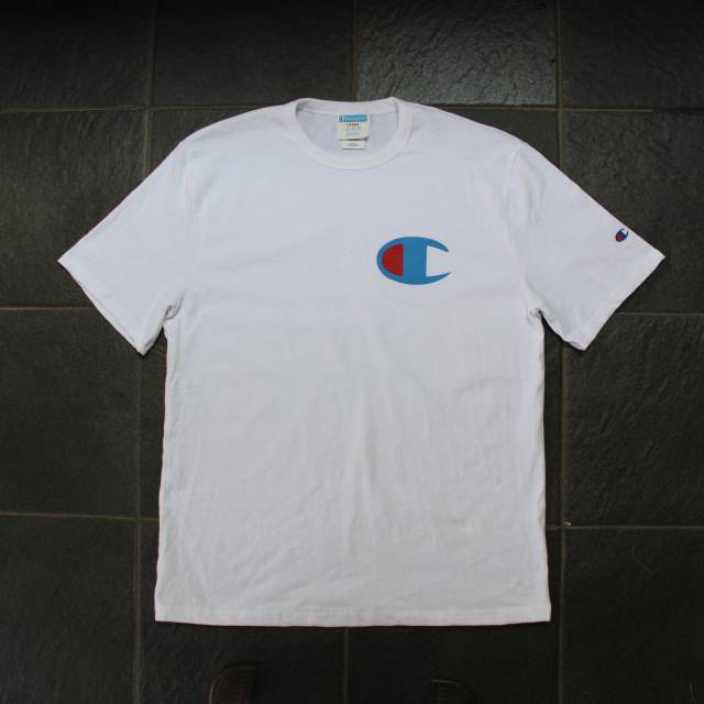 CHAMPION HERITAGE TEE BIG LOGO C WHITE