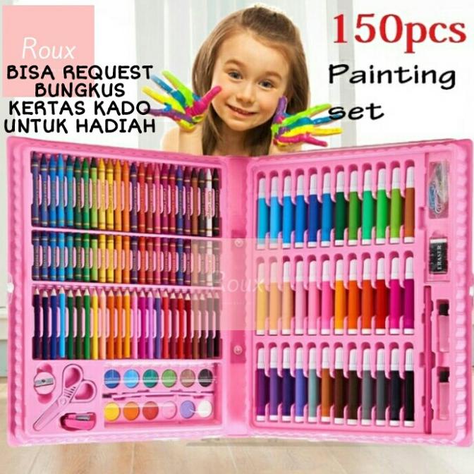 

Crayon Set Anak 150 pc Alat Lukis Pensil Warna Anak Kado Gift Set