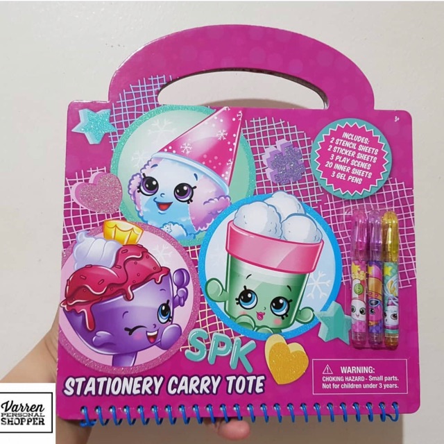 

Shopkins Stationery Carry Tote ORI Kids Activity Pack/ Alat Tulis Anak Varrenshop