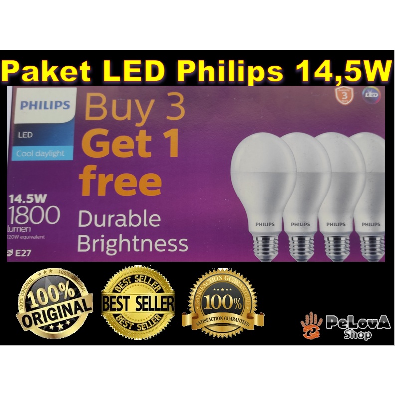 Paket LED Philips 14,5w / 14,5watt / 14,5 w / 14,5 watt - White