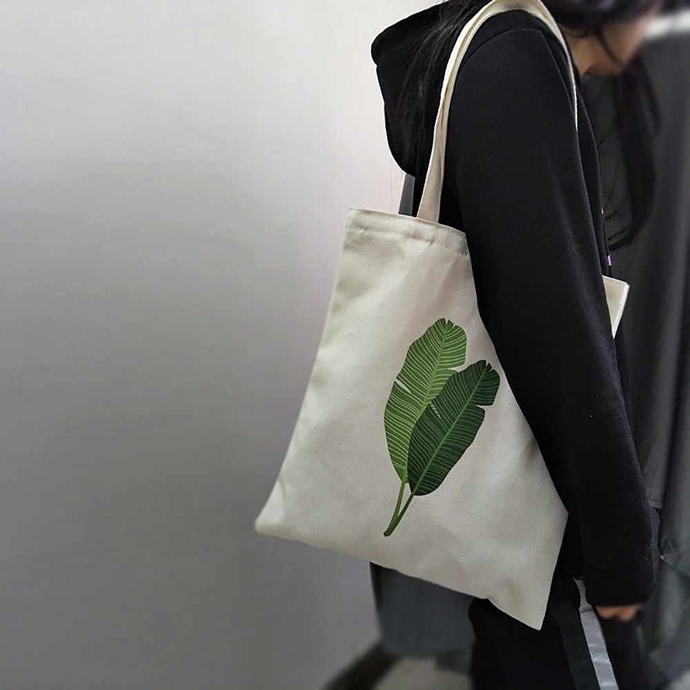 FINOM GINA - Tote Bag Wanita Korean Style Green Leaf